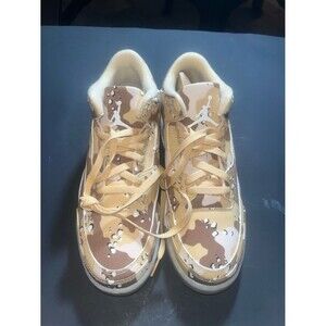 Jordan Desert Camo Sneakers - Tan/Cream/Brown.    NE